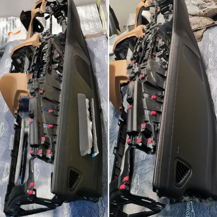 Перетяжка торпед в кожу, кожзам